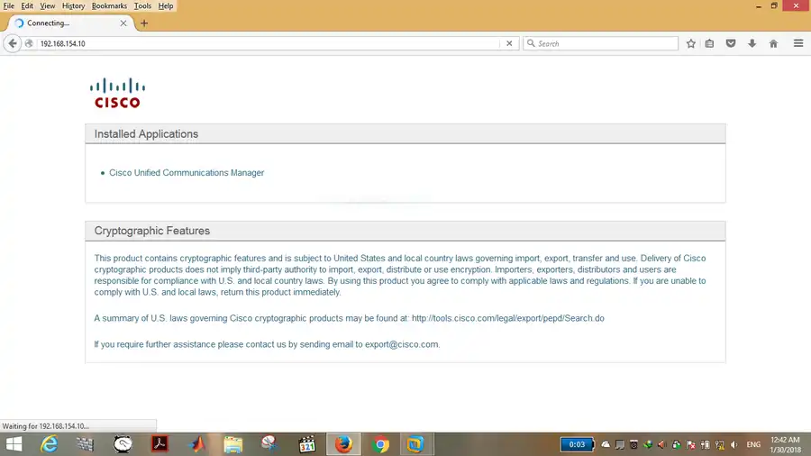 cucm web admin