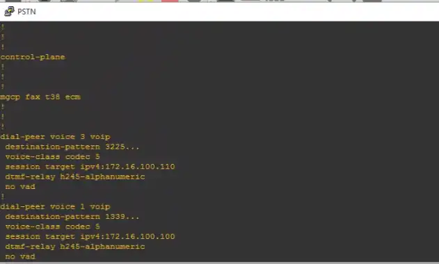 pstn dial peers