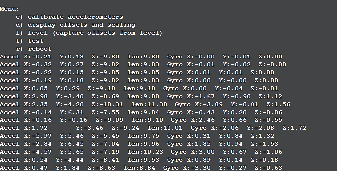 accelerometer test