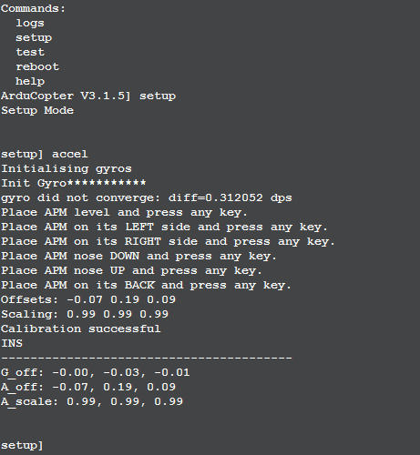 accelerometer calibration cli